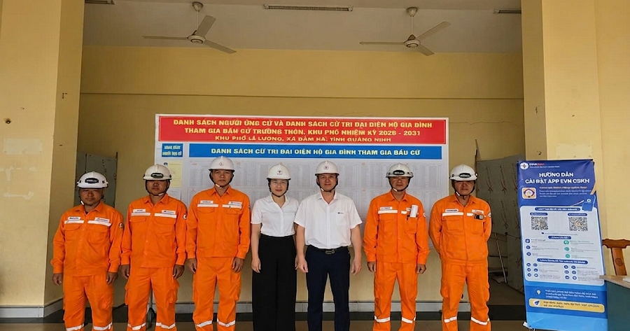 CTĐL Quảng Ninh đồng loạt ra quân tuyên truyền App EVN CSKH  vào ngày bầu cử Trưởng  Khu phố nhiệm kỳ 2026-2031