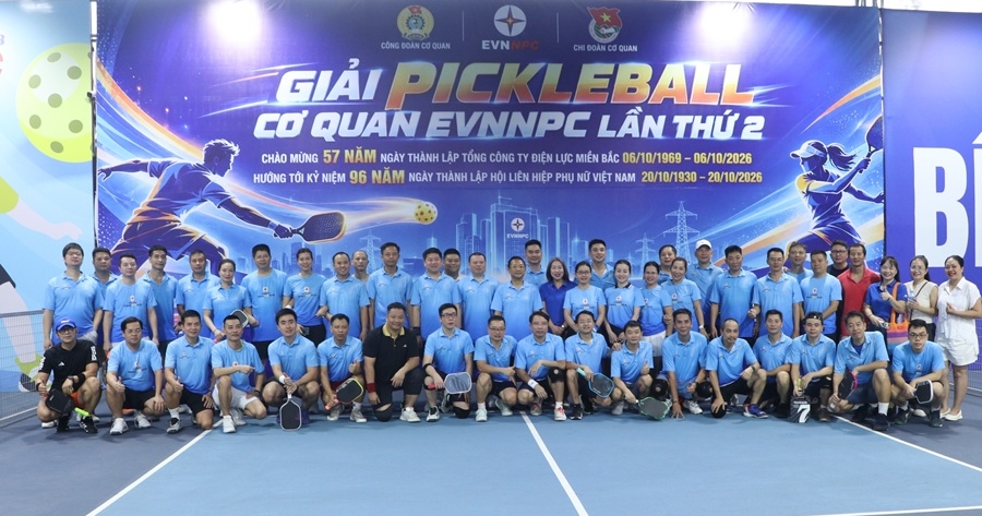 EVNNPC tổ chức Giải Pickleball lần thứ II: Sôi nổi, gắn kết và lan tỏa văn hóa doanh nghiệp