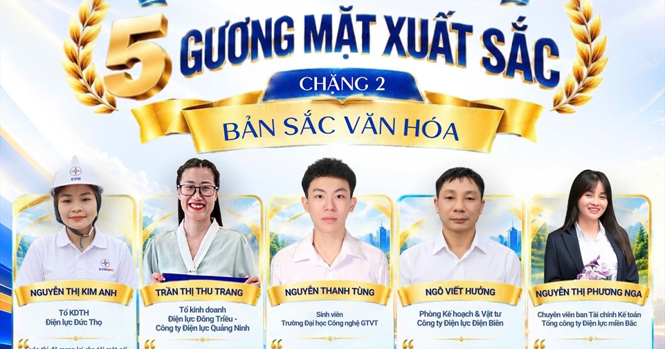 Từ bản sắc văn hóa đến khát vọng đổi mới: Lắng nghe câu chuyện của 5 gương mặt xuất sắc Chặng 2 Cuộc thi “EVNNPC 57 năm – Dấu ấn và khát vọng”