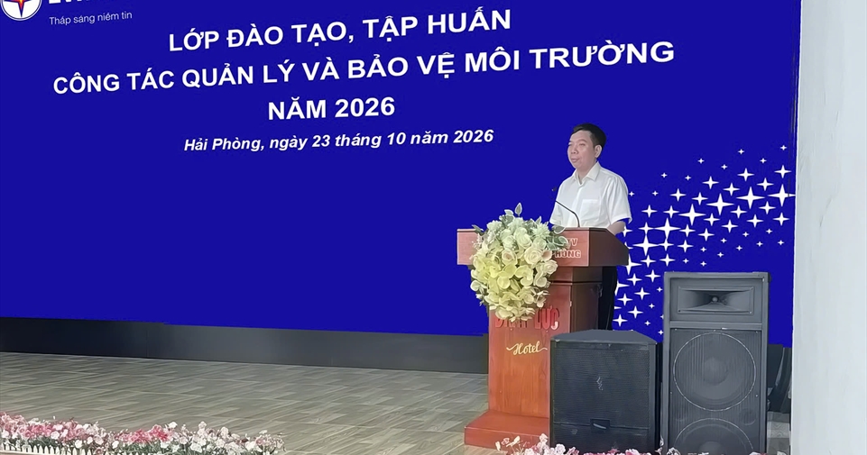 EVNNPC tổ chức lớp đào tạo, tập huấn công tác quản lý và bảo vệ môi trường năm 2026